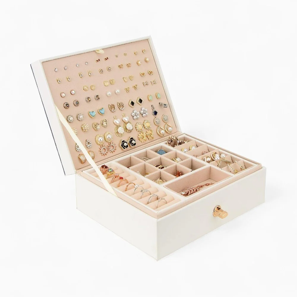 Jewelry Box — Versatile with 2 Removable Organizers