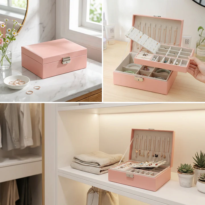 Jewelry Box Modern — Velvet Interior Organizer