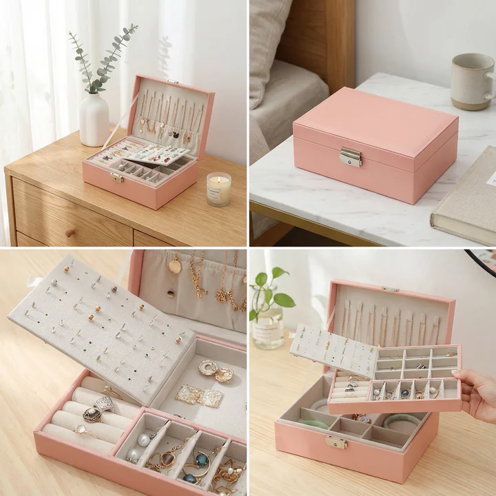 Jewelry Box Modern — Velvet Interior Organizer