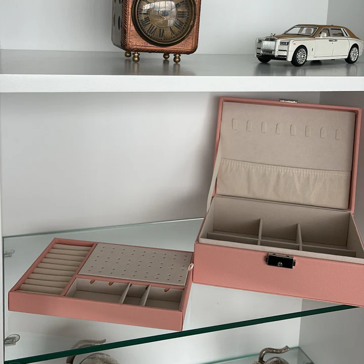 Jewelry Box Modern — Velvet Interior Organizer