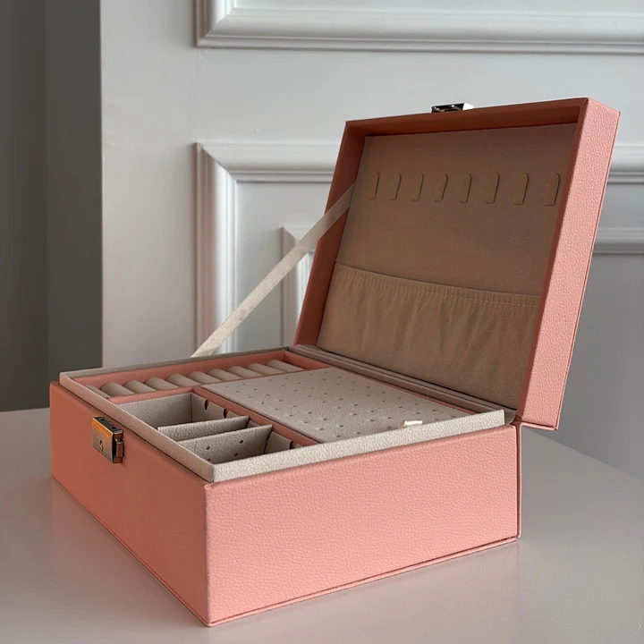 Jewelry Box Modern — Velvet Interior Organizer