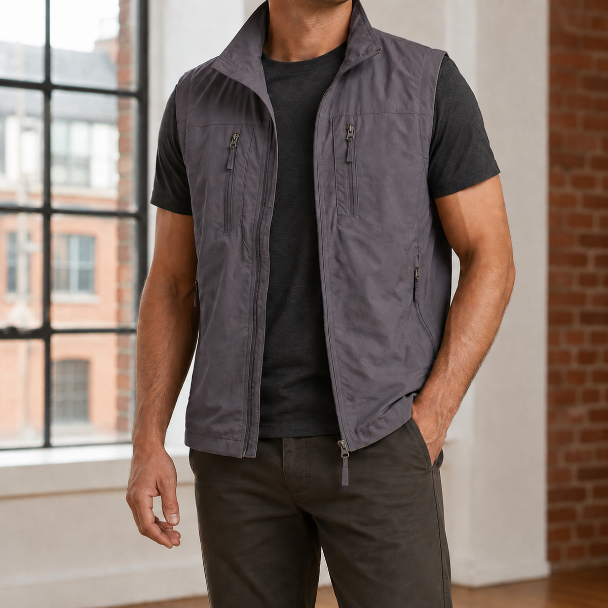 Lightweight Woven Utility Vest