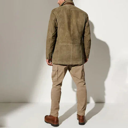Men’s Palermo Leather Button-Up Jacket