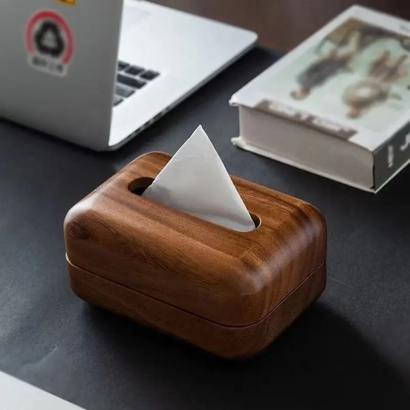 Walnut Tissue Box