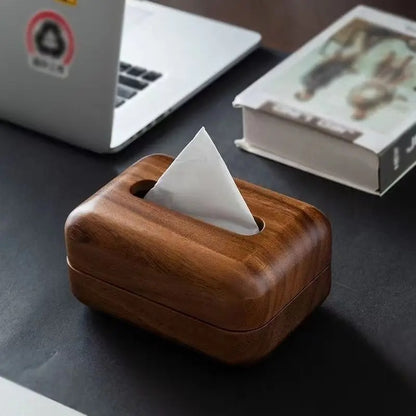 Walnut Tissue Box