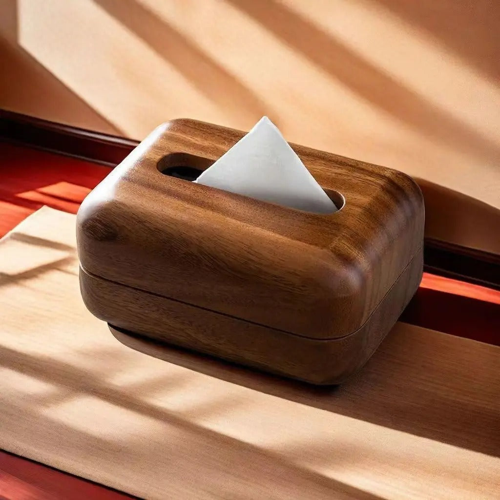 Walnut Tissue Box