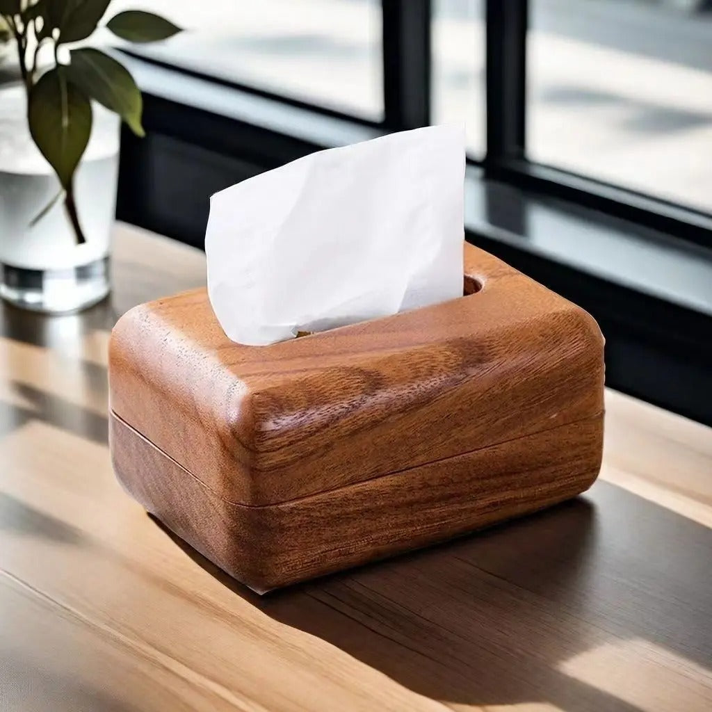 Walnut Tissue Box