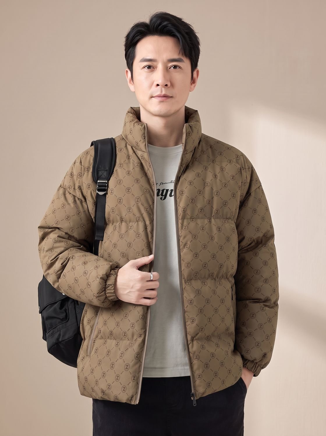 Owen | Men's Stand-Collar Zip-Up Puffer Jacket