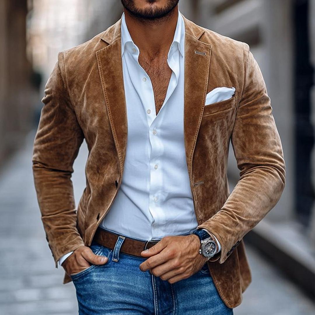 Men's Two-Button Tailored Blazer
