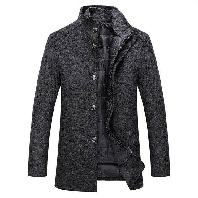 Charles | Single Breasted Thick Wool Coat