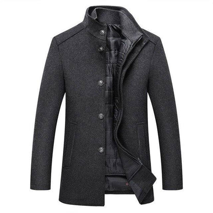 Charles | Single Breasted Thick Wool Coat