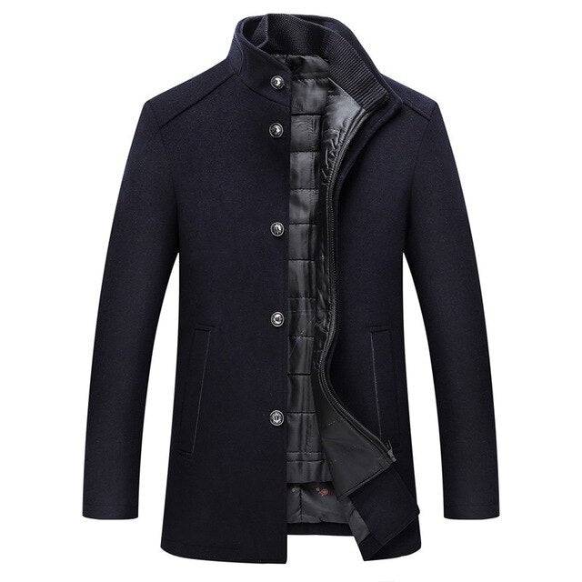 Charles | Single Breasted Thick Wool Coat