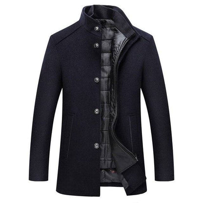 Charles | Single Breasted Thick Wool Coat
