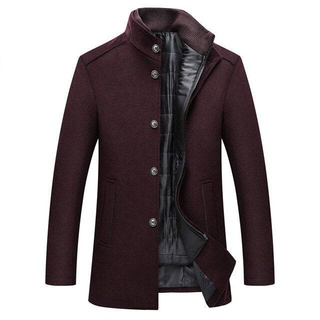 Charles | Single Breasted Thick Wool Coat