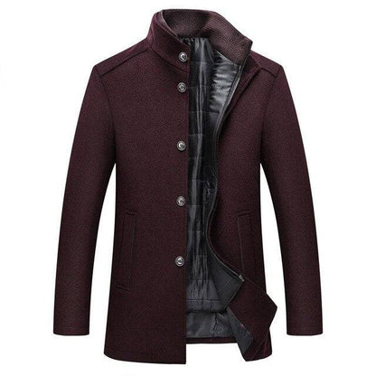 Charles | Single Breasted Thick Wool Coat