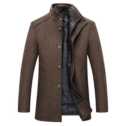 Charles | Single Breasted Thick Wool Coat