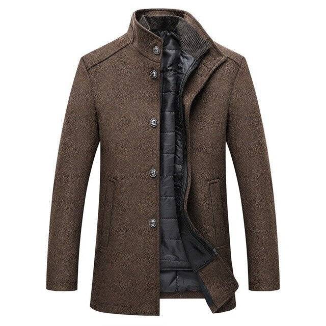 Charles | Single Breasted Thick Wool Coat