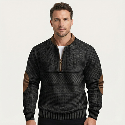 Oversized Button Front Ribbed Trim Cardigan