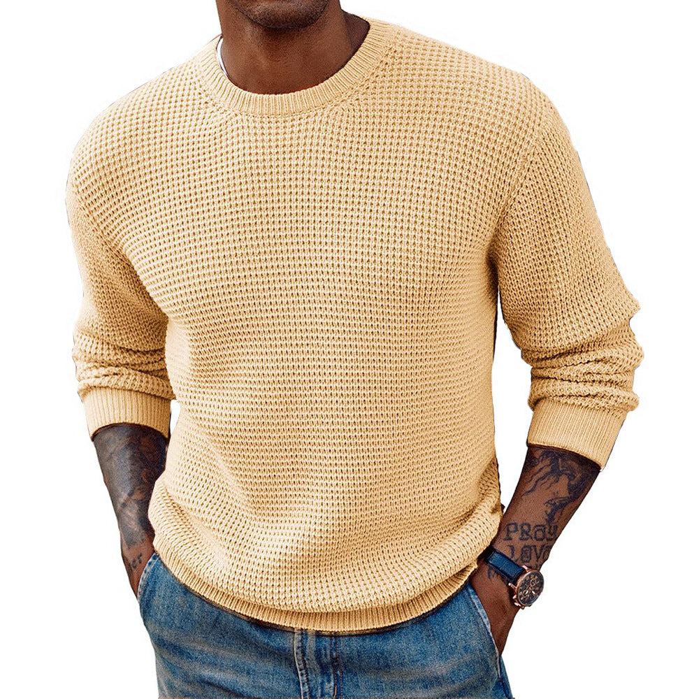 Ribbed Crew-Neck Longline Sweater