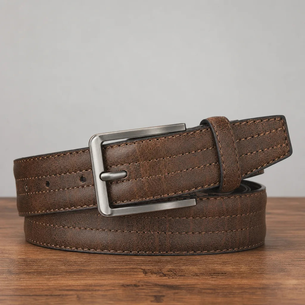 Men's Pin Buckle Genuine Leather Belt