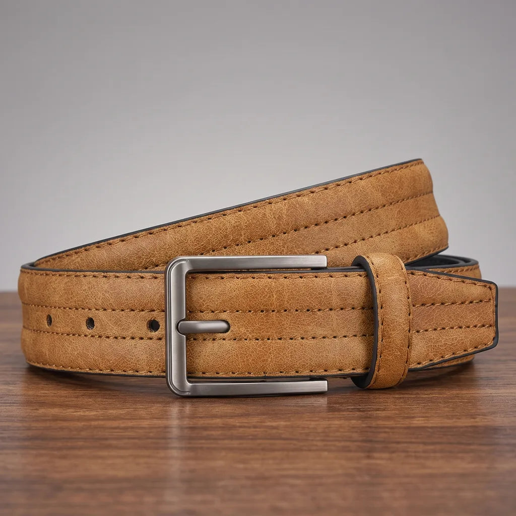 Men's Pin Buckle Genuine Leather Belt