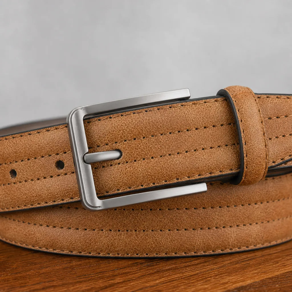 Men's Pin Buckle Genuine Leather Belt