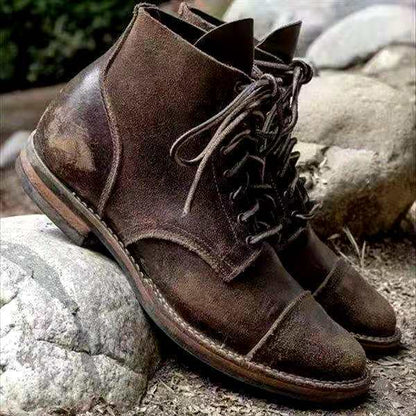 Ravenna Leather Lace-Up Boots