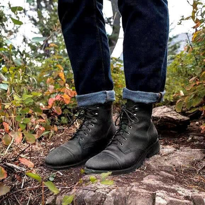 Ravenna Leather Lace-Up Boots